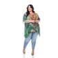 Plus Size White Mark Abstract Peacock Short Caftan Tunic - image 4