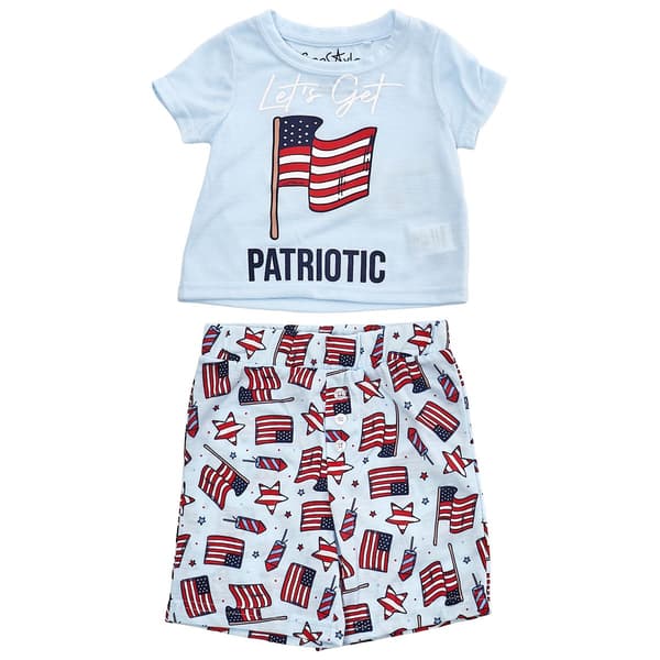 Toddler Girl Freestyle Revolution Patriotic Tee Pajama Set - image 
