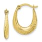 Gold Classics(tm) 10kt. Textured Hollow Hoop Earrings - image 1