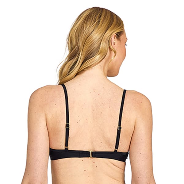 Juniors Cyn & Luca Solid Pearl Twist Front Push Up Swim Top