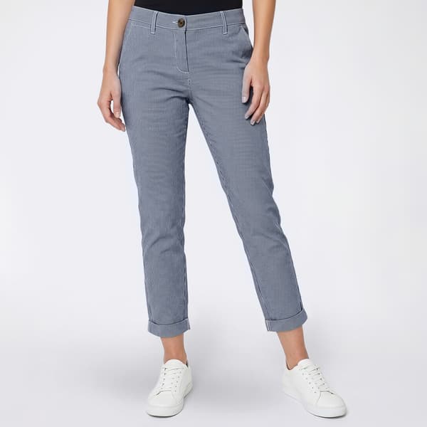 Womens Nautica Montauk Pinstripe Straight Leg Chino Pants