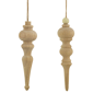 Northlight 2pk. Natural Wood Finial Christmas Tree Ornaments - image 1