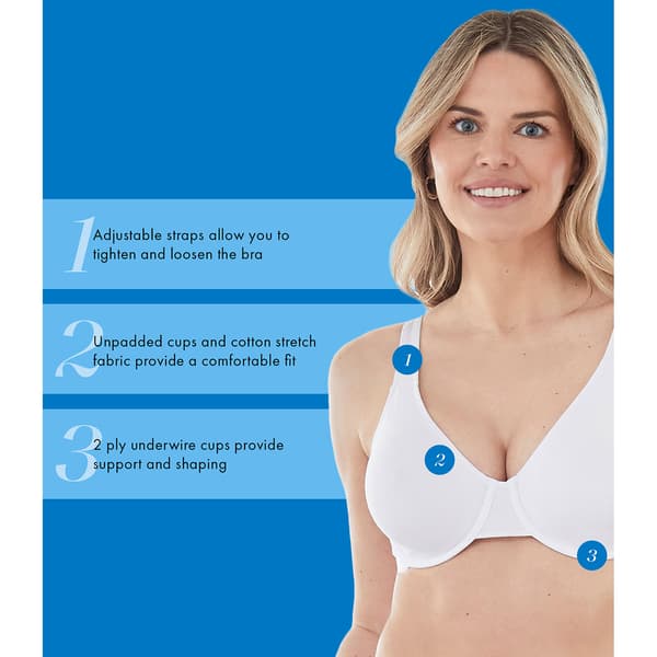 Womens Bestform Unlined Cotton Stretch Underwire Bra 5000100