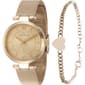 Womens Invicta Ocean Voyage Gold Mesh Watch & Bracelet Set - image 1