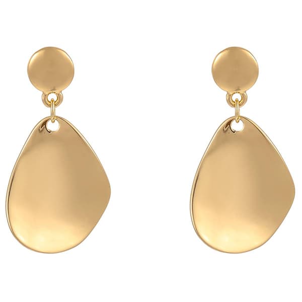 Design Collection Gold-Tone Organic Drop Earrings - image 