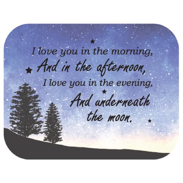 I Love You in the Morning w/ Night Sky Rectangle Garden Stone - image 