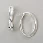 Ellen Tracy Sterling Silver Criss Cross Hoops - image 1