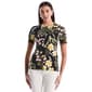 Womens Rafaella® Short Sleeve Floral Garden Blouse - image 3