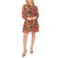Petite MSK Long Sleeve Floral Tiered A-Line Dress - image 3
