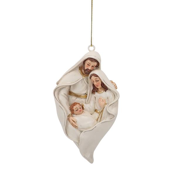 Resin Holy Family Christmas Ornament - image 