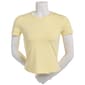Juniors Pink Rose Crew Neck Tee - image 1