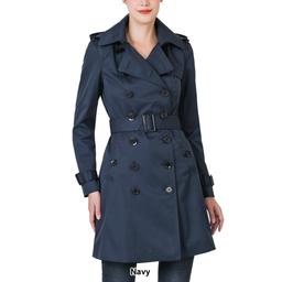 Womens BGSD Waterproof Classic Hooded Trench Coat