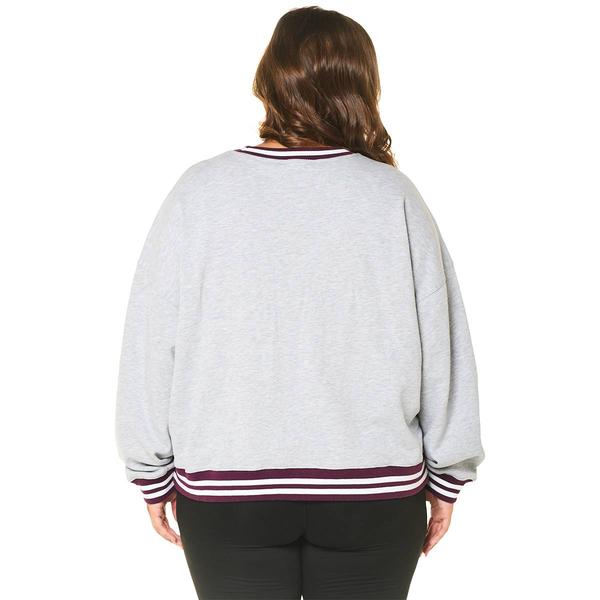 Juniors Plus Peanuts™ Chenille Patch Helmet Sweatshirt