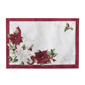 Threadmade Clarette Poinsettia Holiday Placemats - Set of 4 - image 2