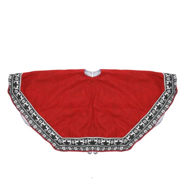 Northlight Seasonal Heptagon Knit Christmas Tree Skirt - image 