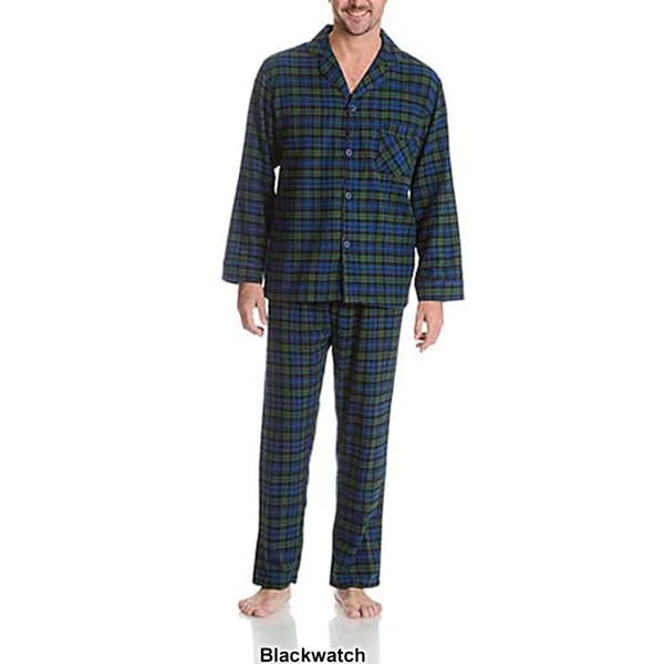 Mens Big & Tall Hanes&#174; Plaid Flannel Pajama Set