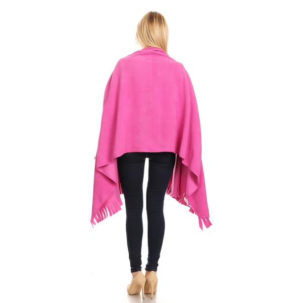 Womens White Mark Poncho Shawl