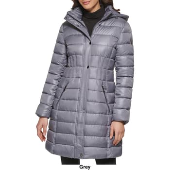 Womens Guess Hooded Puffer Coat - Boscov's