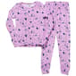 Girls LA LA Moon & Stars Velour Snug Fit Pajamas - image 1