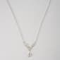 Rosa Rhinestones Clear Rhinestone Frontal Teardrop Necklace - image 1