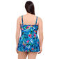 Plus Size Great Lengths Dreamy Island Floral One Piece Swimdress - image 3