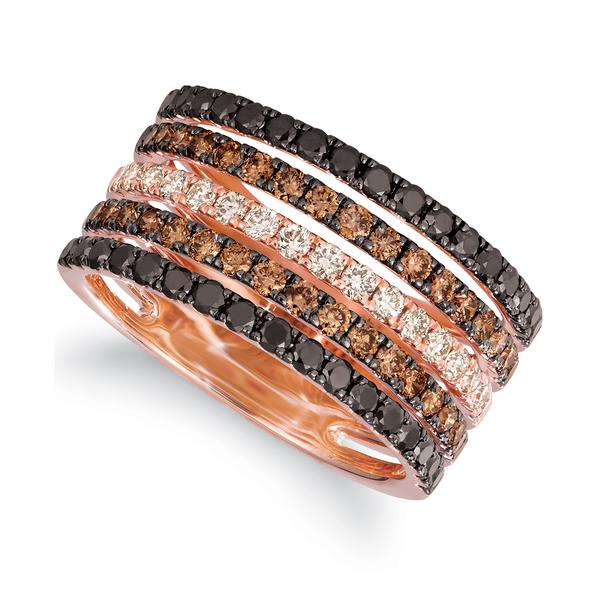 Le Vian(R) Strawberry Gold(R) & Alternating Diamond Layered Ring - image 