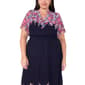 Plus Size MSK Floral Flutter Sleeve V Neck Smock Waist Midi Dress - image 4