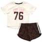 Toddler Girl Bebe 2pc. 76 Tee & Leopard Shorts Set - image 1