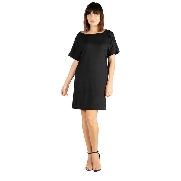 Womens 24/7 Comfort Apparel Loose Fitting Shirt Dress - image 