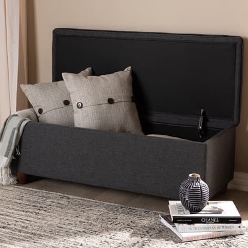 Baxton Studio Marlisa Storage Ottoman Bench - image 
