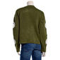 Juniors No Comment Mossy Sheep Sleeve Sweater- Green - image 3