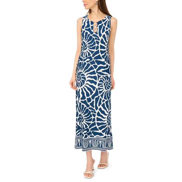 Womens MSK S/L Print Three Ring Ity Maxi - image 