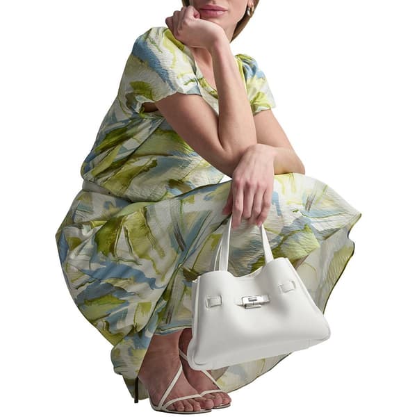 Womens DKNY Short Sleeve Watercolor Blouson Dress