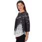Womens Ruby Rd. Happy Holidays Santa''s Sleigh Scenic Tee - image 4