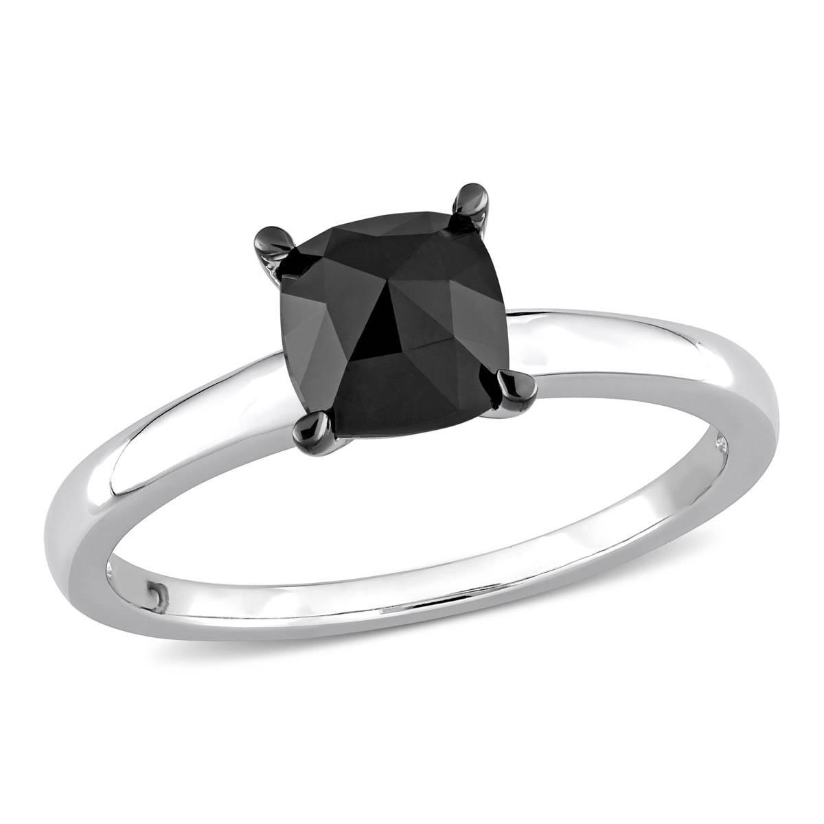 Radiant Rainbow™ White Gold Cushion Engagement Ring