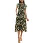 Womens Nina Leonard Short Sleeve Floral Wave Shirtdress - image 1