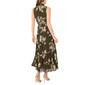 Womens MSK Sleeveless Mock Neck Foil Floral Tiered Maxi Dress - image 2