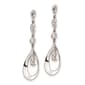 Pure Fire White Gold Diamond Teardrop Dangle Earring Jackets - image 2