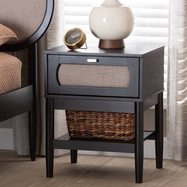 Baxton Studio Shirin Mid-Century Wood Nightstand
