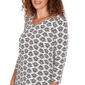 Petite Emaline Key Items 3/4 Sleeve Boat Neck Geometric Tee - image 5