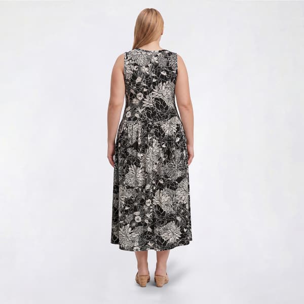 Plus Size Cocomo Sleeveless Floral Drop Waist Midi Dress