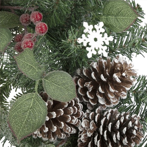 Northlight 30in. Red Bells & Mixed Foliage Christmas Wreath