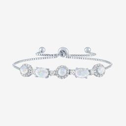 Gemstone Classics(tm) Sterling Silver Simulated Opal Bracelet