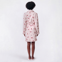 Womens Laura Ashley® Long Sleeve Floral Plush 36" Wrap Robe
