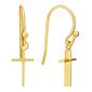 Athra 14kt. Gold Over Silver Cross Drop Earrings - image 1