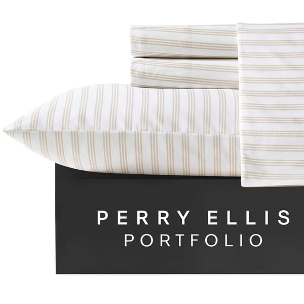 Perry Ellis Portfolio Sydney Ticking Stripe 6pc. Sheet Set