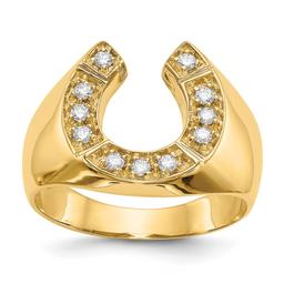 Mens Gentlemens Classics(tm) 14kt. Yellow Gold 1/5ctw. Diamond Ring