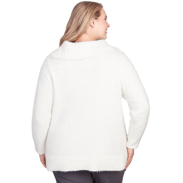 Plus Size Ruby Rd. Must Haves II Metallic Eyelash Marilyn Sweater