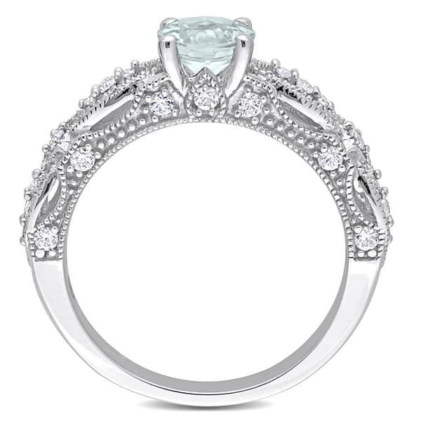 Gemstone Classics&#8482; 10kt. White Gold 1ct. Aquamarine Ring