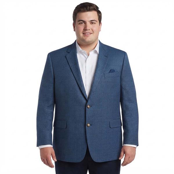 Mens Jones New York Plaid Portly Sport Coat - image 